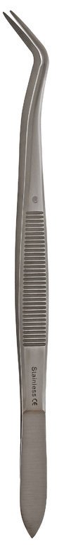 COLVITAL® Splitter-Pinzette 15,5 cm mit Führungsstift geriffelte & geneigte Spitze