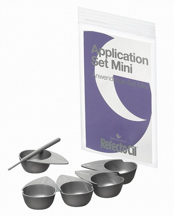 RefectoCil Mini Aplication Anwendungsset mit 5 mini Färbeschalen und 5 Färbestäbchen