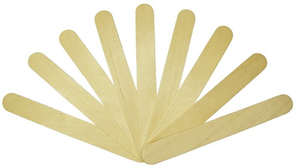Holzspatel 100 Stück zum sicheren Auftragen von Creme, Pasten, Wachs, etc.