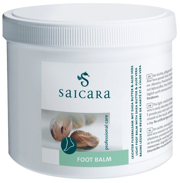 SAICARA FOOT BALM 500 ml Fußbalsam mit Shea Butter, Allantoin und Aloe Vera für normale Haut