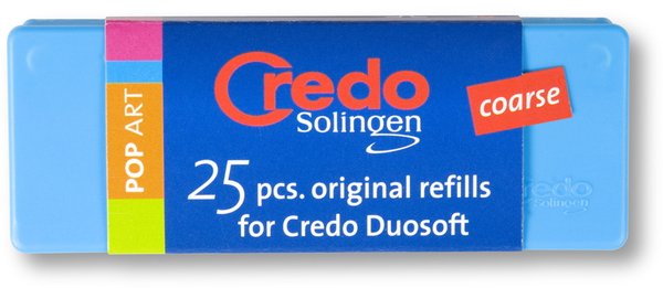 Credo original Ersatzreibflächen selbstklebend grob 25 Stück für Credo Duosoft