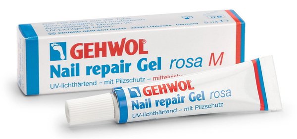 Gehwol Nail Repair Gel 5 ml rosa mittelviskos für den Wiederaufbau beschädigter Nägel
