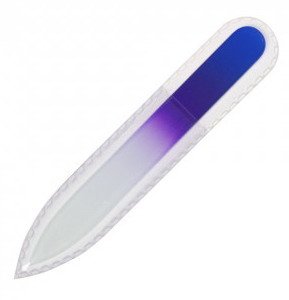 Premium Glasfeile 9 cm blau/violett geeignet für Natur-, Kunst- und Acrylnägel