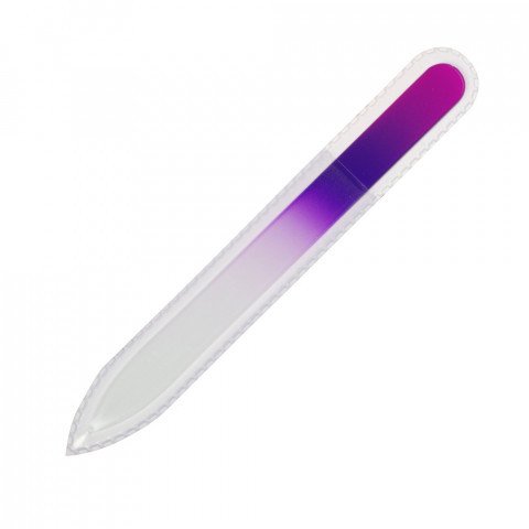 Premium Glasfeile 13,5 cm pink/violett geeignet für Natur-, Kunst- und Acrylnägel
